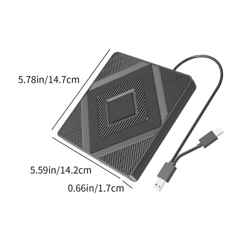 Txmfgh 3.0 USB And Type-C External Optical Drive DVD Mobile Optical Disc Drive External Computer Desktop Computer Laptop Universal 2