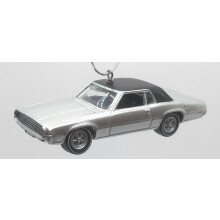 Christmas Ornament for 1968 Ford Thunderbird Silver Black