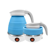 Travel Electric Kettle 0.6L Foldable Silicone Fast Boiling for Coffee Tea with Auto Shut Off Blue