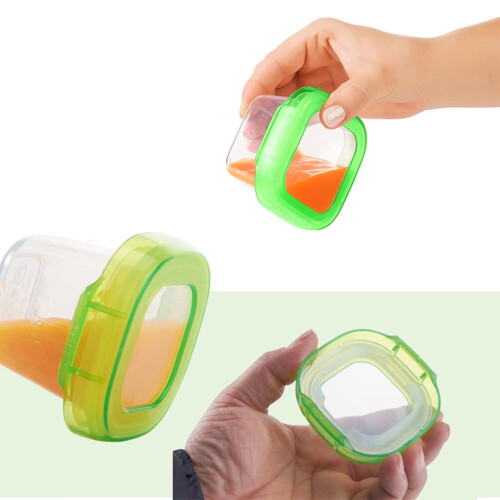 6 contenitori per alimenti per bambini, vasetti per il pranzo con coperchio, ideali per snack e merende. 1