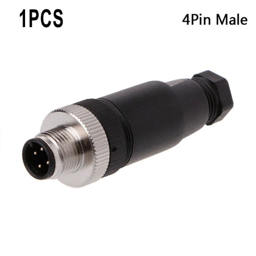 Conector de sensor M12 de 3/4/5/8 pinos, macho/fêmea, em ângulo reto, DSJY (1 peça)