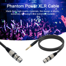 SUSUchens Audio Line 6,35 mm TRS til XLR-kabel Stabil transmission Anti-interferens universelt lydkabel med forgyldt stik Sort 5 m