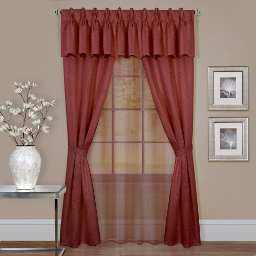 Achim Claire 6 Piece Window Curtain Set 1