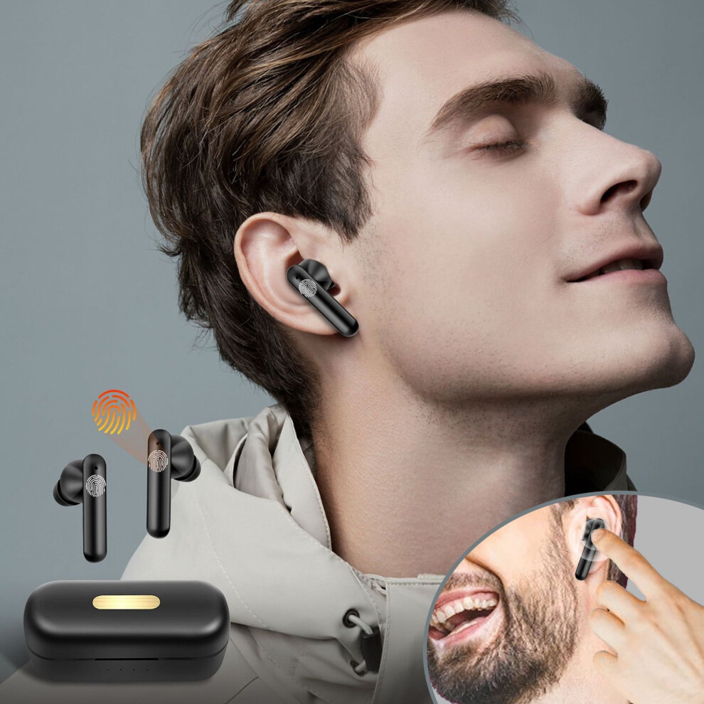 Clearance! Bluetooth 5.0 Wireless Earbuds With Charging Case, Noise Reduction, Built-In Mic, Premium Sound & Deep Bass For Sport/Work 9395123516745