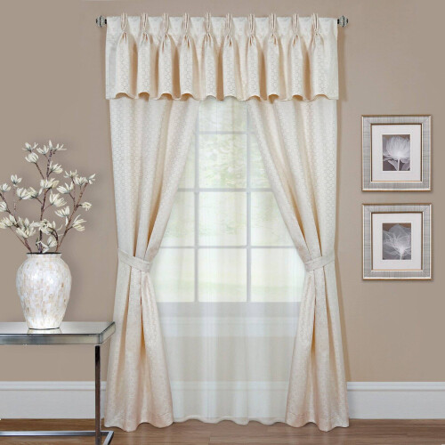 Achim Claire 6 Piece Window Curtain Set