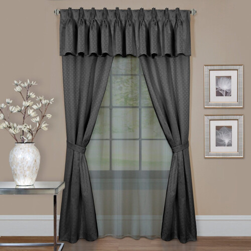 Achim Claire 6 Piece Window Curtain Set 2