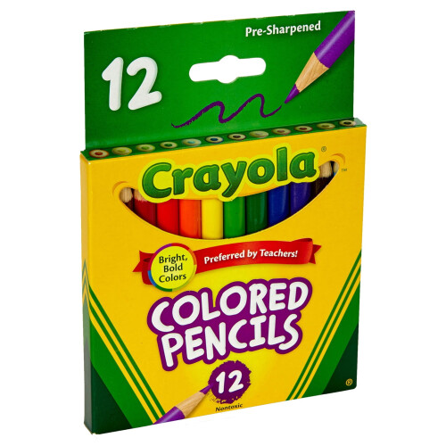 Χρωματιστά μολύβια Crayola 12 ανά συσκευασία Κοντά 1 συσκευασία των 5 τεμαχίων