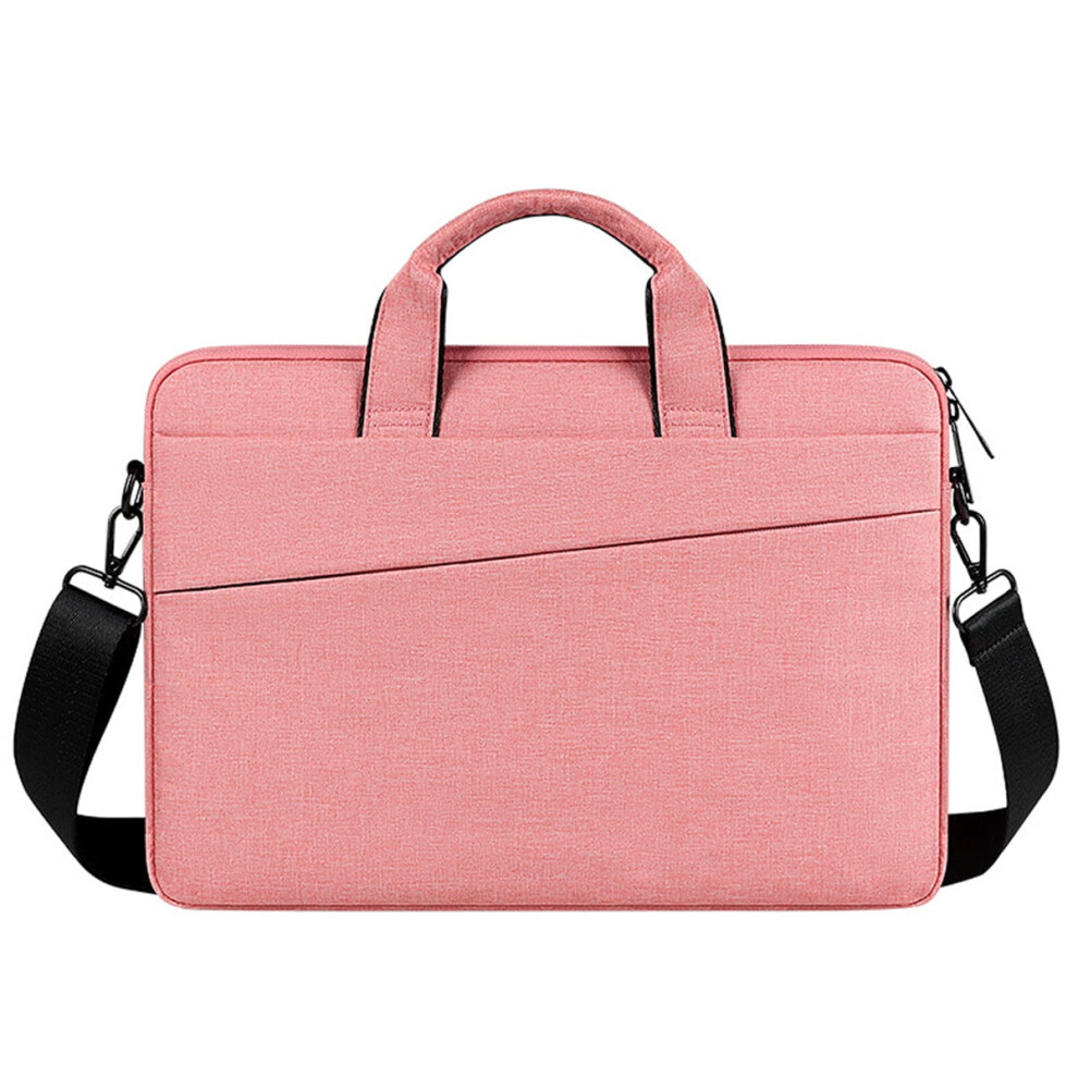 2023 Laptop Sleeve Bag Shoulder Bag Solid Color Briefcases For 13.3 14 15.6 Inch， Pink 9395123516950