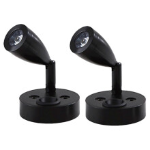 Lot de 2 lampes de lecture LED, projecteur 12 V, variateur, lampe murale de chevet, lampe d'intérieur pour camping-car, blanc 6000 K