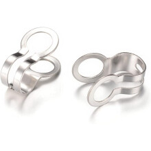 20 connecteurs de chaîne à billes en acier inoxydable 304 anti-ternissement, couleur acier inoxydable, 17,5 x 10 mm, trou : 6,5 mm, compatibles