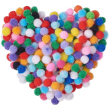 Pompons multicolores assortis Elite 10 mm, 2000 pièces, pour la décoration de poupées, de fêtes et de loisirs créatifs.