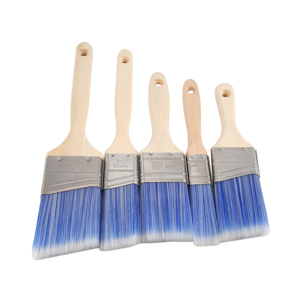 5 Pack Flat And Angle Brushes In Assorted Sizes, Paint Brushes For Walls,Wall Paint Brushes, Furniture Paint Brushes 9395123520131