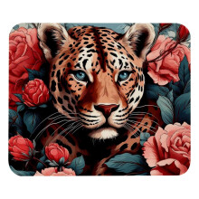 Podložka pod myš Roses Leopard Malovaná - Hladký povrch, Silné polstrování, Ergonomický design pro pohodlné hraní a kancelářské použití