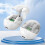 jixopn Wireless Gaming Headsets Bluetooth-Compatible 5.3 for Smartphone(White) 4