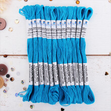 Threadart Aqua Embroidery Floss, 8.75 yards 0.10 lb (12 Piece)