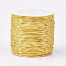 1Roll Nylon Thread Nylon Jewelry Cord for Custom Woven Jewelry Making Yellow 0.8mm 49.21 yards(45m)/roll