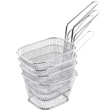 4 szt./partia mini koszyków do frytek ze stali nierdzewnej sitko do serwowania potraw narzędzie do prezentacji potraw koszyk do frytek