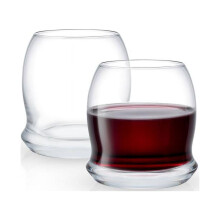 Verres à vin sans pied en verre épais à base incurvée JoyJolt Cosmos, 50 cl (lot de 2)
