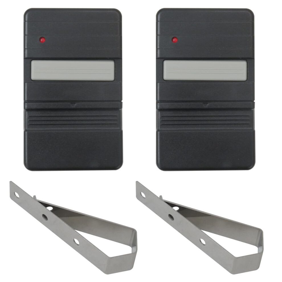 Garage Door Opener Remote For Genie 390Mhz Dip Switch 2 Pack With Visor Clip For Instant Access 9174973963264