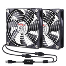 stuks 120mm x 25mm USB-ventilator met snelheidsregelaar voor computer, receiver, AV-kast, gameconsole, pc, laptop, tv-box