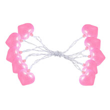 Poaug String Lights 1.5M, Battery Operated Indoor Outdoor Decor for Valentine's Day, Love Theme, Pink Home Lights on Sale