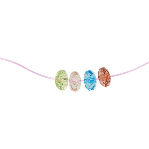 1Roll 0.8mm Pink Elastic Stretch Polyester Jewelry Bracelet Crystal String Cord (60m/Roll) 1