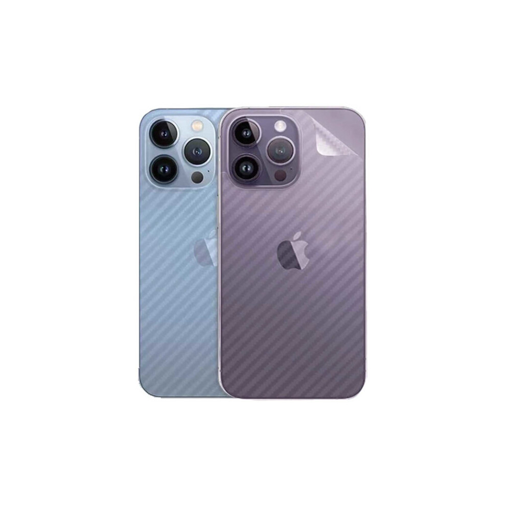 Compatible With Iphone 14 Pro Max Back Cover Protective Film Carbon Fiber Carbon Skin Transparent 9395123722245