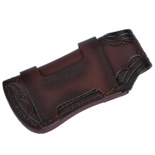 Leather Belt Bag for Pocket Knives Snap Closure, Convenient for Quick Access and Storage
