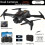 Μαύρο πτυσσόμενο drone με διπλή κάμερα, αποφυγή εμποδίων 360, ηλεκτρικά ρυθμιζόμενο, 3