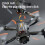 Μαύρο πτυσσόμενο drone με διπλή κάμερα, αποφυγή εμποδίων 360, ηλεκτρικά ρυθμιζόμενο, 4