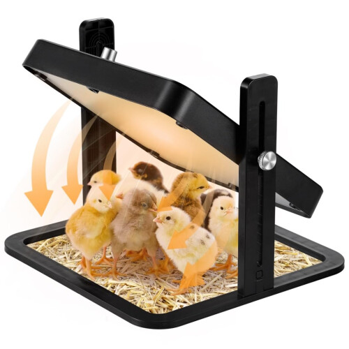 Chicken Brooder Heater with Adjustable Temperature Control, Height Adjustable Chick Heating Plate for 1015 Chicks