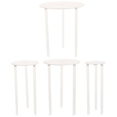 4 Sets of Cake Separator Plates Reusable Plastic Cake Holders Set Tiered Cake Construction Stacking Tools