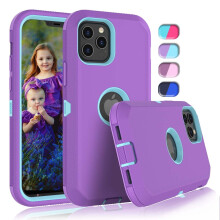 Compatible with iPhone 12 Pro Max Cases, 6.7" Heavy Duty Armor Case, Shockproof Rugged 3-in-1 Bumper with Hard Plastic & Rubber Protection
