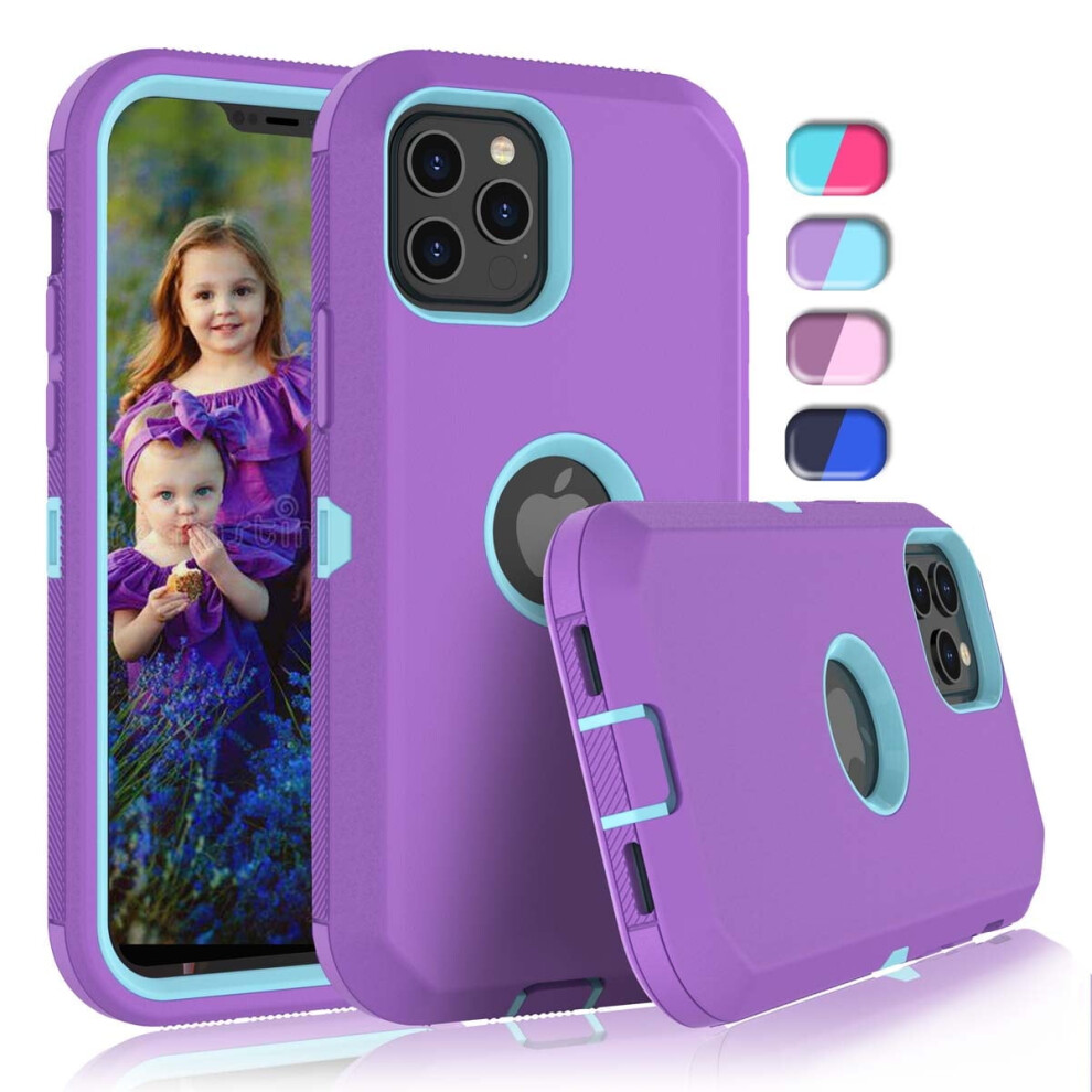 Compatible With Iphone 12 Pro Max Cases, 6.7" Heavy Duty Armor Case, Shockproof Rugged 3-In-1 Bumper With Hard Plastic & Rubber Protection 9395123723105