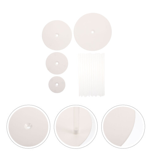 4 Sets of Cake Separator Plates Reusable Plastic Cake Holders Set Tiered Cake Construction Stacking Tools 2