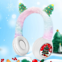 Donemore új fülhallgató, gyerek Bluetooth fejhallgató, kényelmes vezeték nélküli plüss fejdíszes Bluetooth fülhallgató lányoknak,