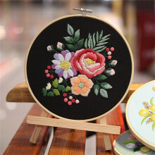 Kit de Tricô Poaug | Conjunto de Bordado Francês 3D de Flores DIY | Artesanato Criativo para Decoração de Casa | Item Essencial para Amantes de