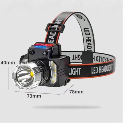 Lanterna de cabeça LED recarregável de 500 lúmens com feixe amplo de 230, modo sensor, clipe, compatível com camping e corrida, Gadgets 1