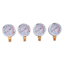 Conjunto de 4 Manômetros de Pressão de Ar 0-200Psi com Conexão NPT Macho de 1/8" e Mostrador de 1,57" para Compressor de Ar (Montagem na Parte