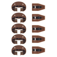 Drawer Slides Guides Plastic 5Pairs with Roller Undermount Stopper for Dresser Replacement Parts