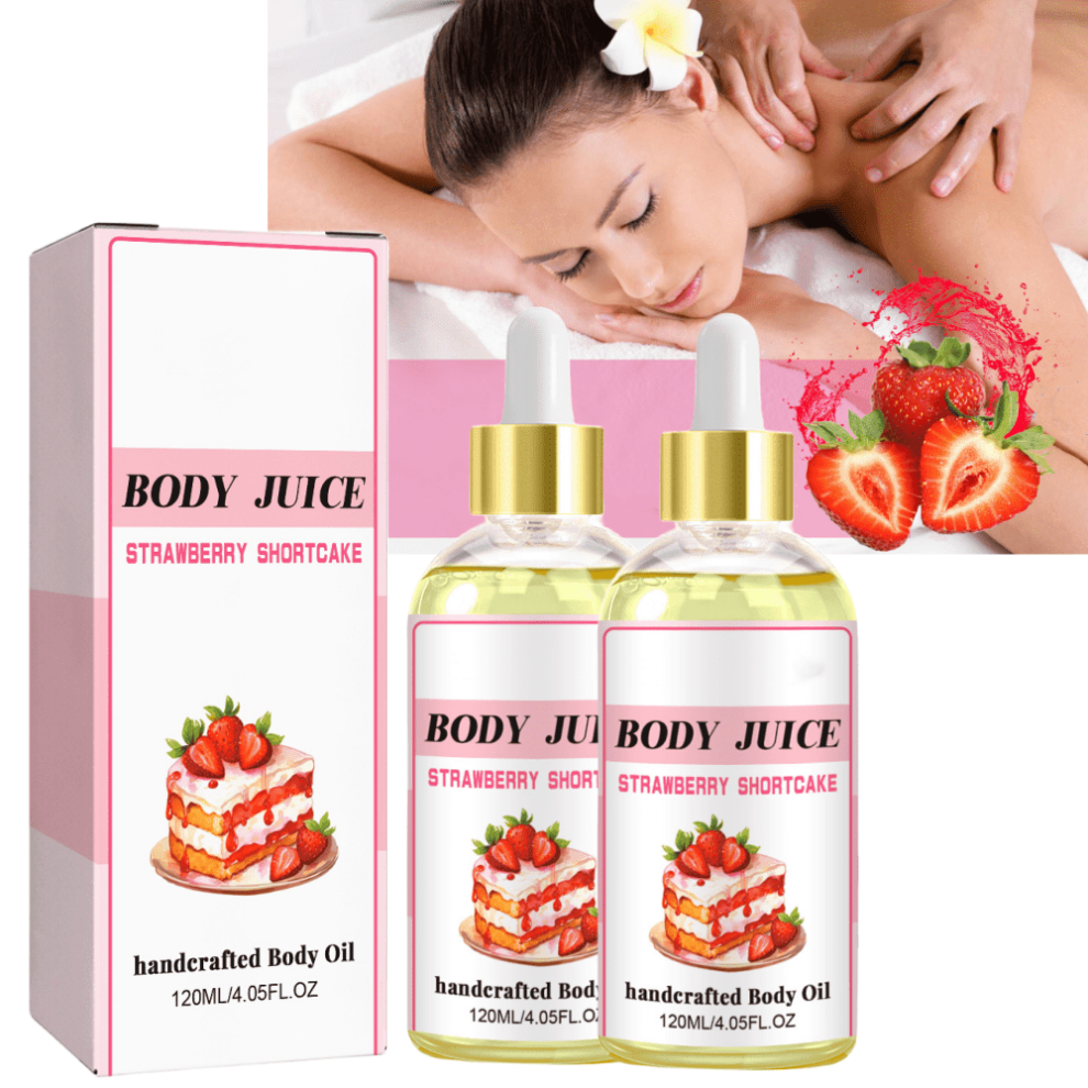 XINQITE Wild plus Body Juice Oil-Strawberry Scented Handcrafted, Natural Perfume 120ml Strawberry Body Oil Moisturizing for Women