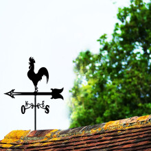 Rooster Weathervane Outdoor Metal Roof Weather Direction Indicator Garden Stake