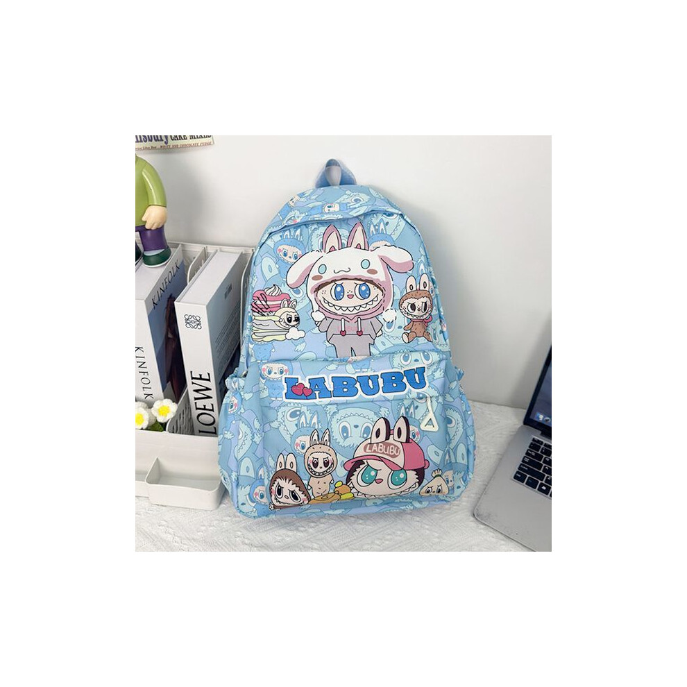 Monster Cartoon Pattern Backpack Large Capacity Shoulder Bag for Kids - 33x27x12cm - XF18 Blue A