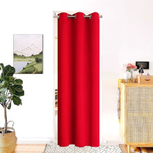 Blackout Curtain for Doorways and Closets K68 RED Color Window Thermal Insulated Top Grommets for Bedroom 37" X 84"