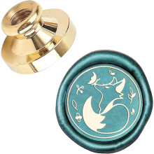 Fox Wax Seal Stamp Head 25mm Vintage Animal Replacement Compatible with Wax Seal Stamps, No Handle for Envelopes Cards DIY