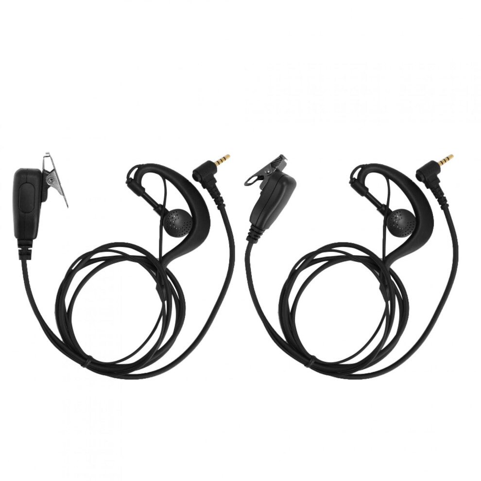 Nikou Auricular De Escucha Individual Auriculares Colgantes Para Radio Walkie Talkie Enchufe De 3,5 Mm Abs 2Pcs 9071309669534