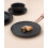 JoyJolt Mesa 6pc Stoneware 10.5" Dinner plate set - Matte Black 5