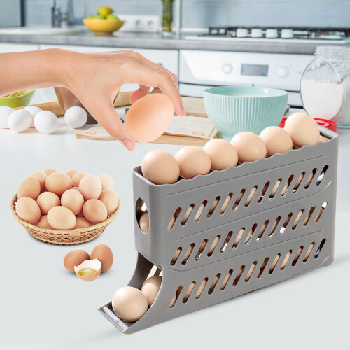 30Eggs Αυγοθήκη για Ψυγείο - Αυτόματη Ρύθμιση, Ράφι Διανομέα 4 Επιπέδων που