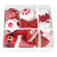 Staron 18Pcs Red Christmas Ball Ornaments, Small Shatterproof Baubles for Xmas Tree, Holiday Wedding Party Decorations