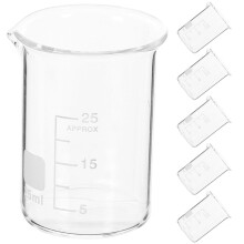 ks malých skleněných kádinek o objemu 10 ml, experimentální vybavení, chemické laboratorní sklo, labyrinty, odměrky na kapaliny, nástroje